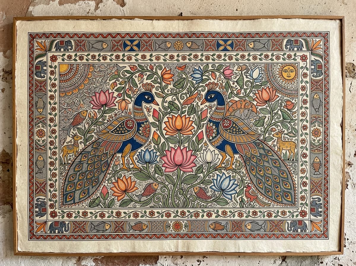 Madhubani (Mithila) Live Canvas